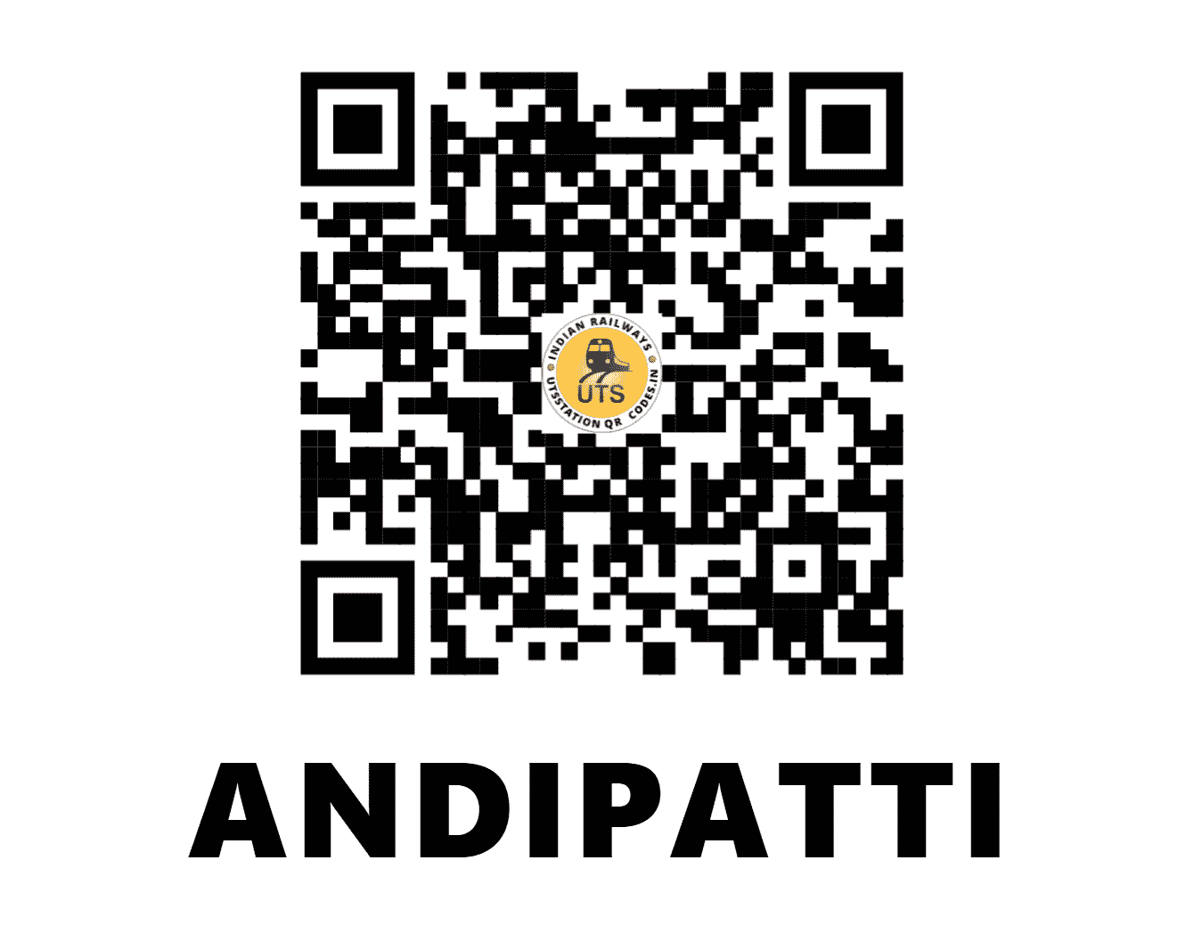 UTS QR Code for ANDIPATTI - ADPT - SR (TAMIL NADU)